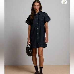 AE77 Premium Denim Shirt Dress Size XSmall NWOT